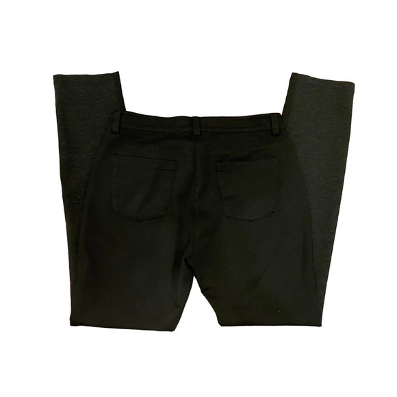 Eileen Fisher Contrast Charcoal Gray Black Skinny Pants Casual Luxury Sz 8 Women - Picture 4 of 5